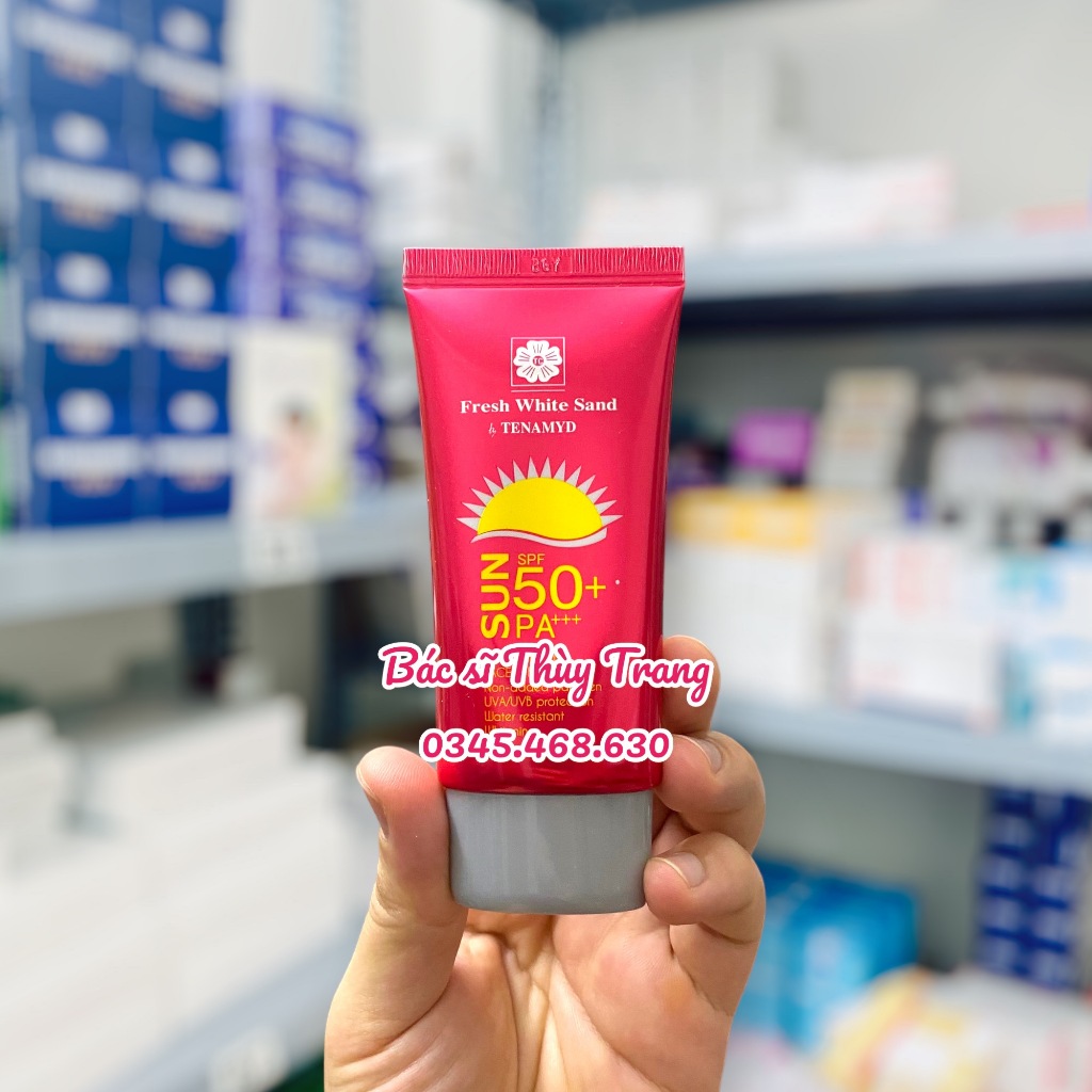 Kem chống nắng và dưỡng trắng da Tenamyd Fresh White Sand SPF50+, PA++++ - tuýp 50g