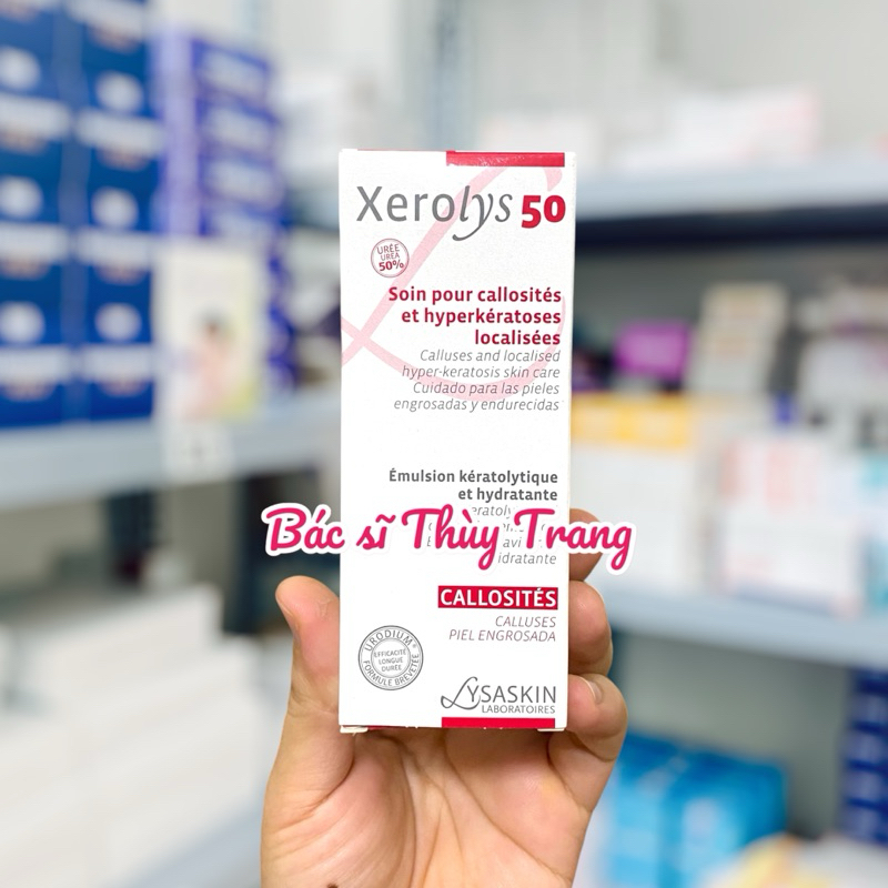 LYSASKIN Xerolys 50 - Nhũ tương bạt sừng và dưỡng ẩm tăng cường Urea 50% - Hộp 40ml