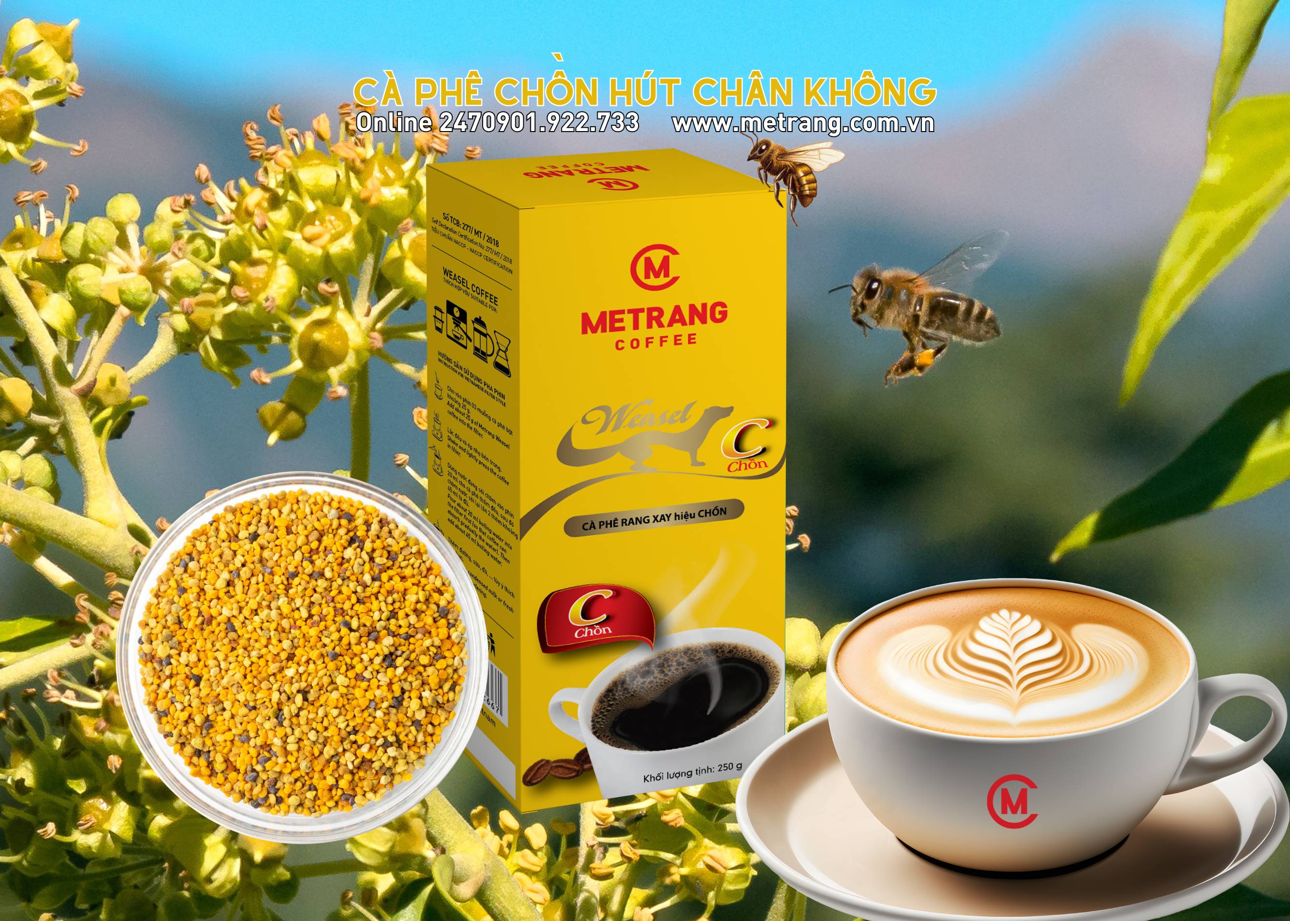Phấn hoa ong và những cách sử dụng trong cà phê. Latte sử dụng phấn hoa của ong như thế nào?