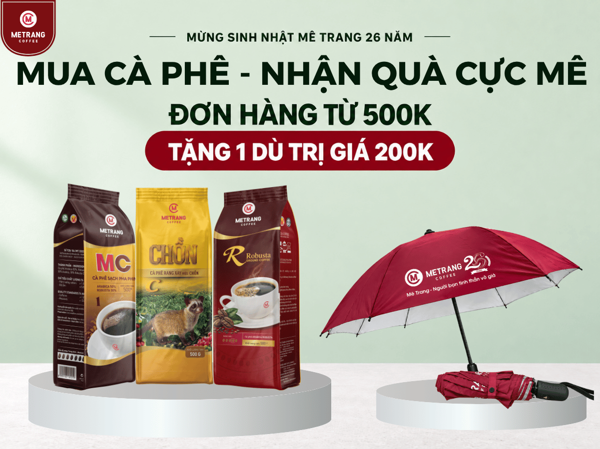 26 Năm Thành Lập Mê Trang – Mua Cà Phê Nhận Quà Cực Mê
