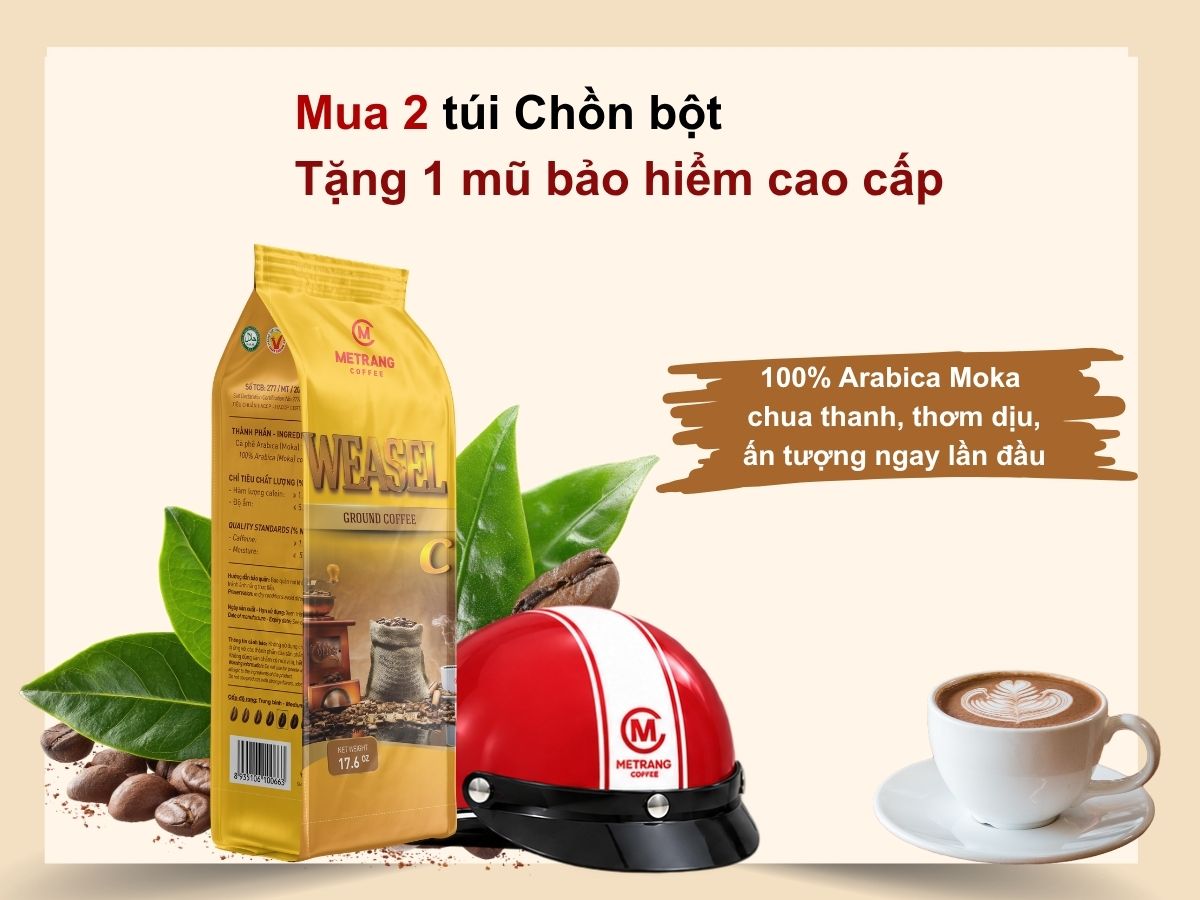 Khuyến mãi cà phê Chồn Mê Trang