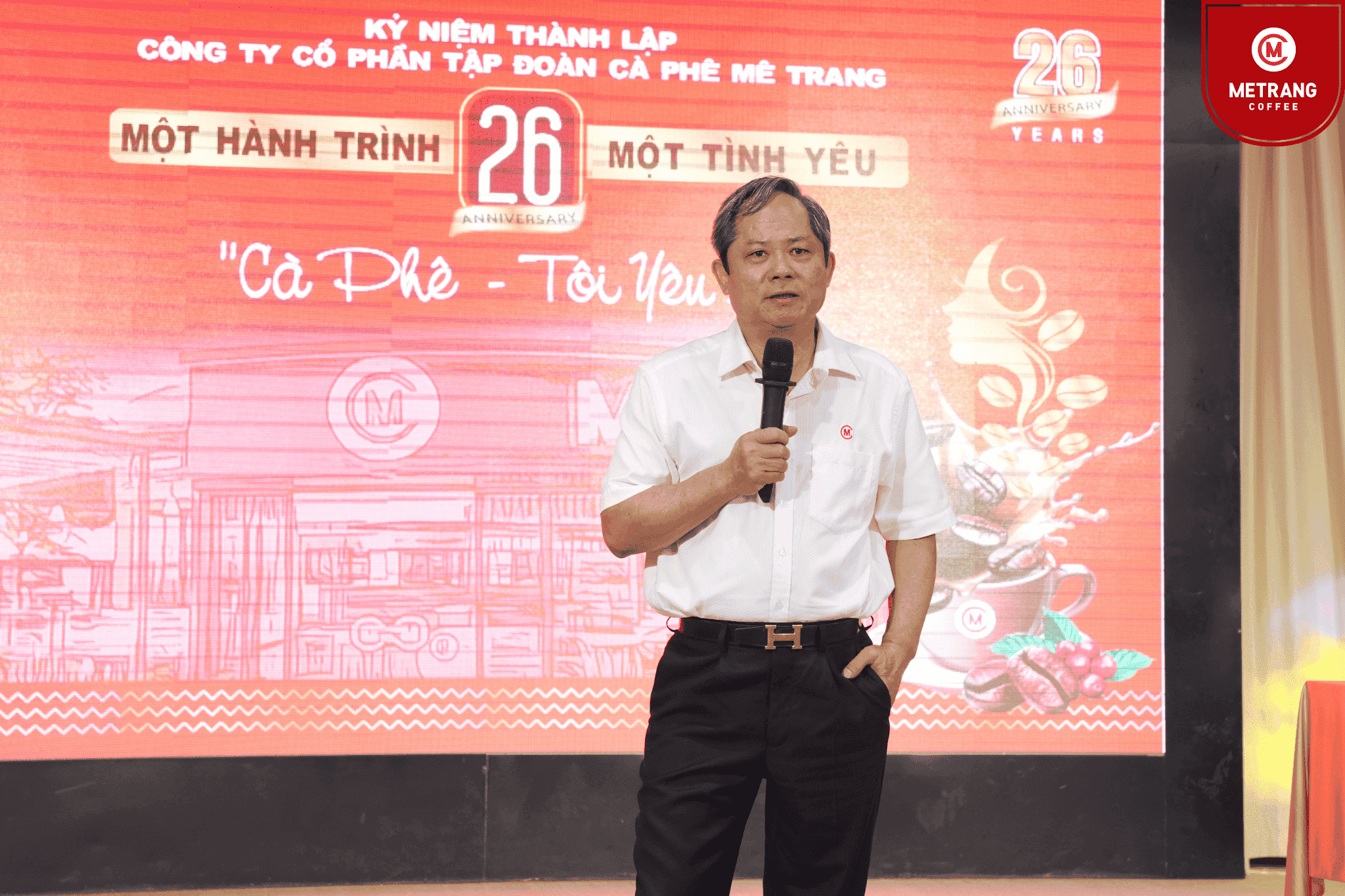 Chủ tịch chia sẻ tại buổi lễ kỷ niệm 26 năm Mê Trang