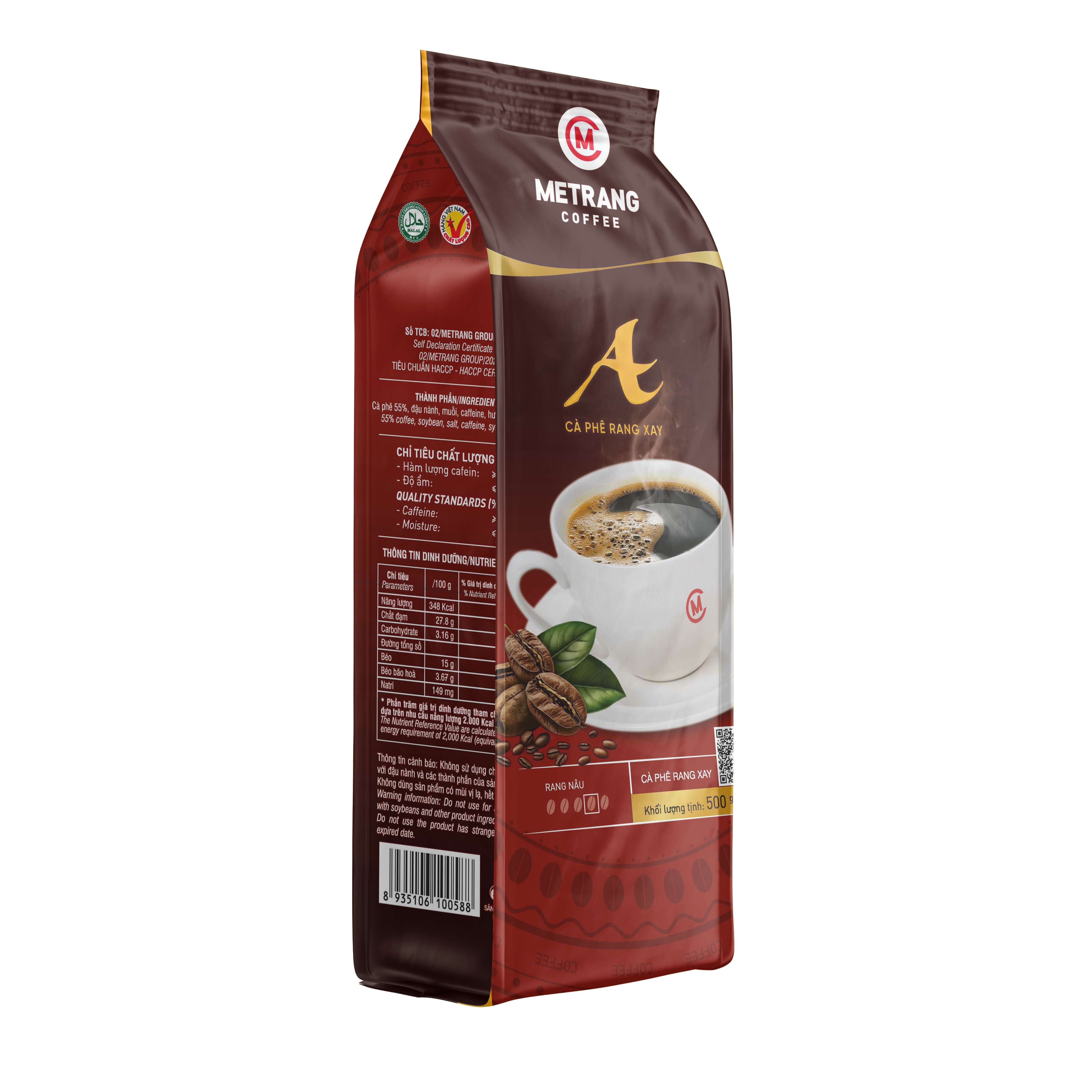 Cà phê Mê Trang Arabica (A) - Túi bột 500g