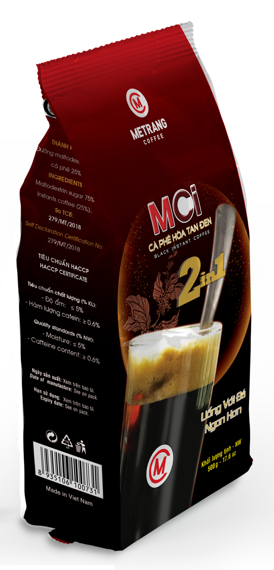 Cà phê đen có đường hòa tan 2in1 (Black instant coffee - 2in1)