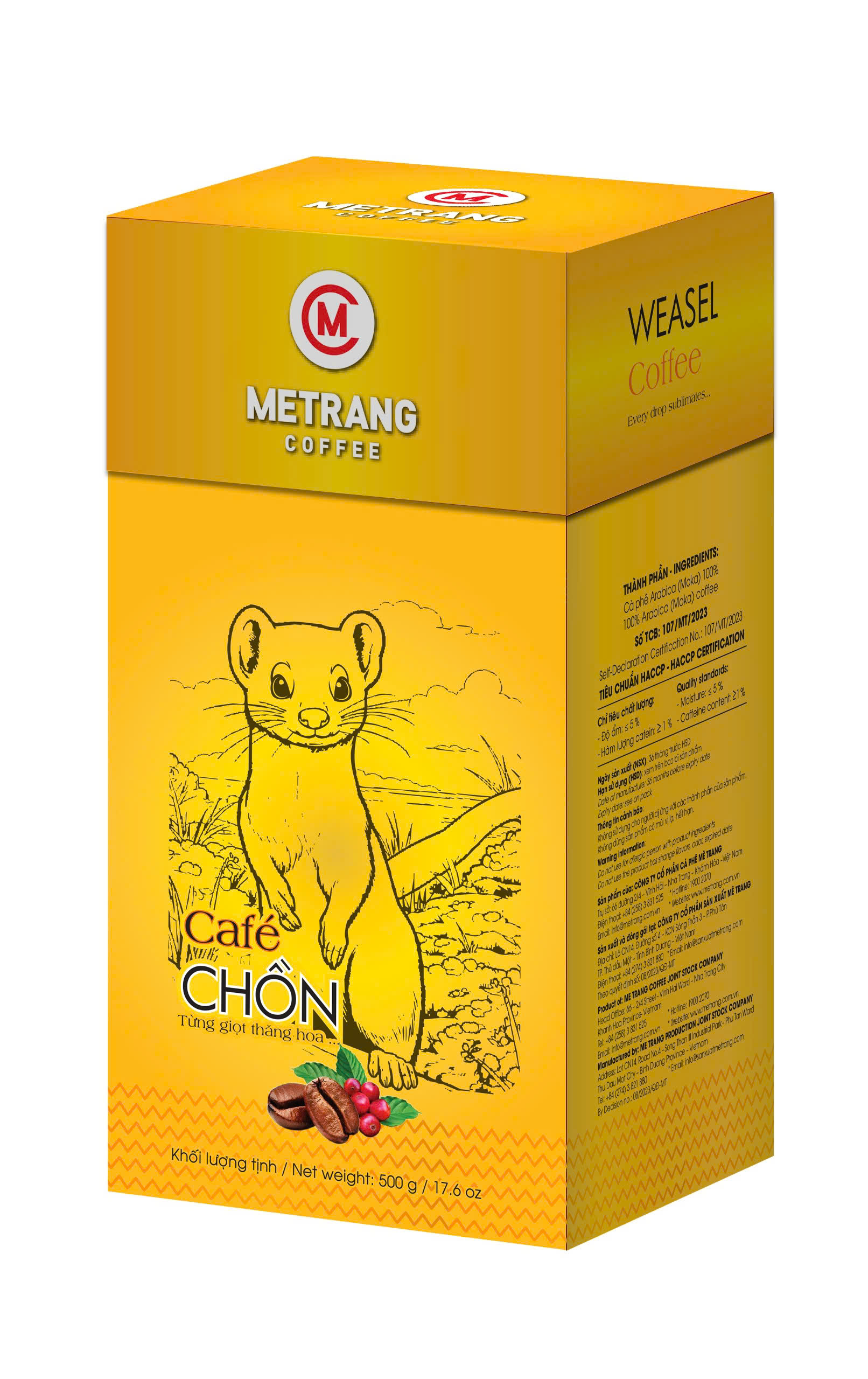 Cà phê Chồn cao cấp (Weasel premium vacuum ground coffee)