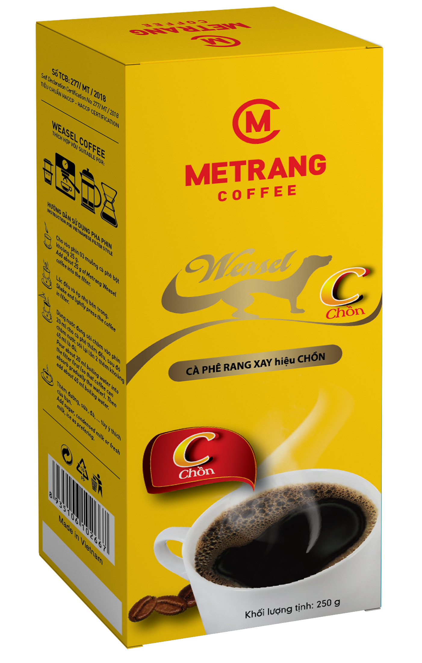 Amazon.com : Ca Phe Chon Robusta Civet Cat Weasel Coffee
