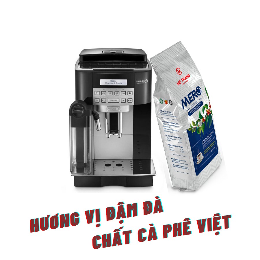 Cà phê hạt rang, cà phê pha máy MERO - Mê Trang, túi hạt cà phê 250g và túi hạt cà phê 500g