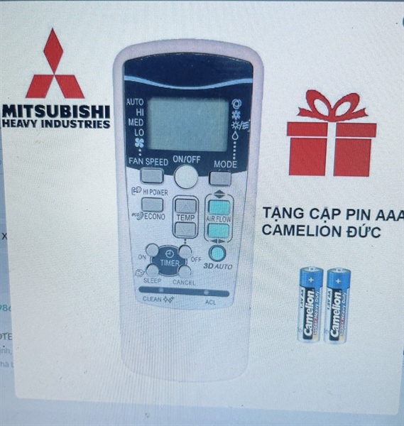 remote máy lạnh mitsubishi -