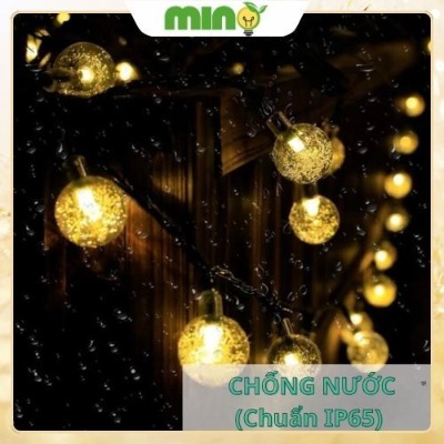 Đèn Led Bi Bọt Trang Trí Năng Lượng Mặt Trời, decor Sân Vườn Trang Trí Ngoài Trời - MINO