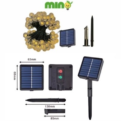 Đèn Led Bi Bọt Trang Trí Năng Lượng Mặt Trời, decor Sân Vườn Trang Trí Ngoài Trời - MINO