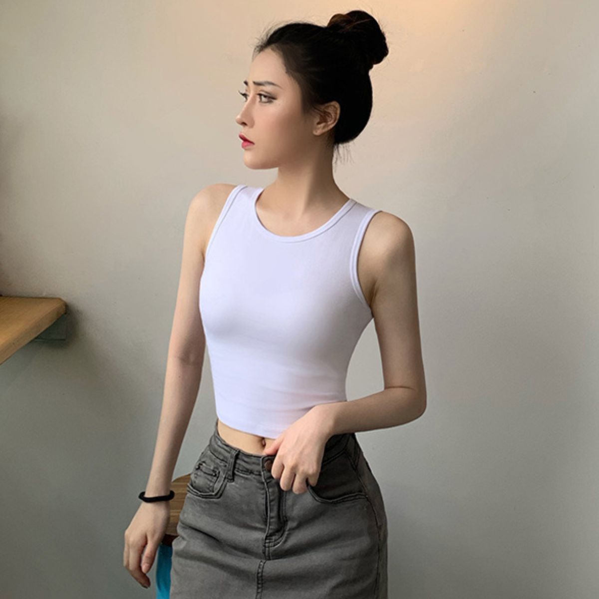 Áo tank top nữ chất borib CAO CẤP co giãn tốt áo ba lỗ thể thao bigsize ELY206A