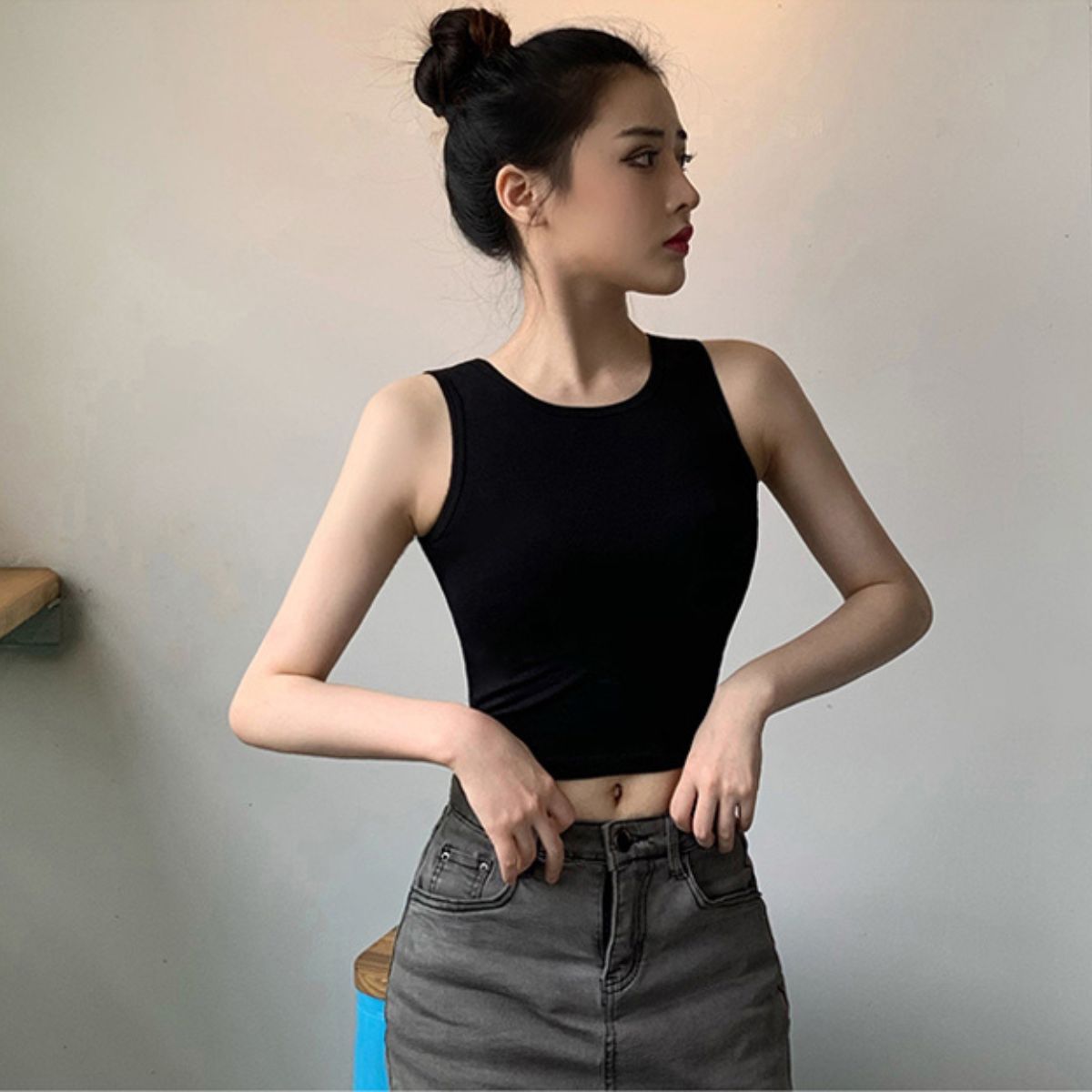 Áo tank top nữ chất borib CAO CẤP co giãn tốt áo ba lỗ thể thao bigsize ELY206A