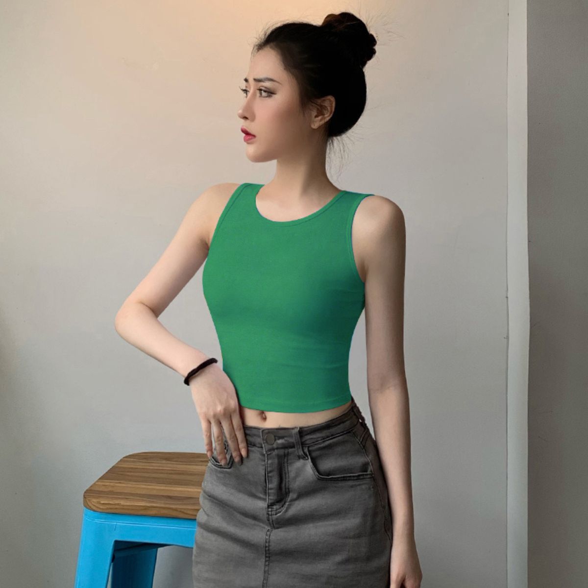 Áo tank top nữ chất borib CAO CẤP co giãn tốt áo ba lỗ thể thao bigsize ELY206A