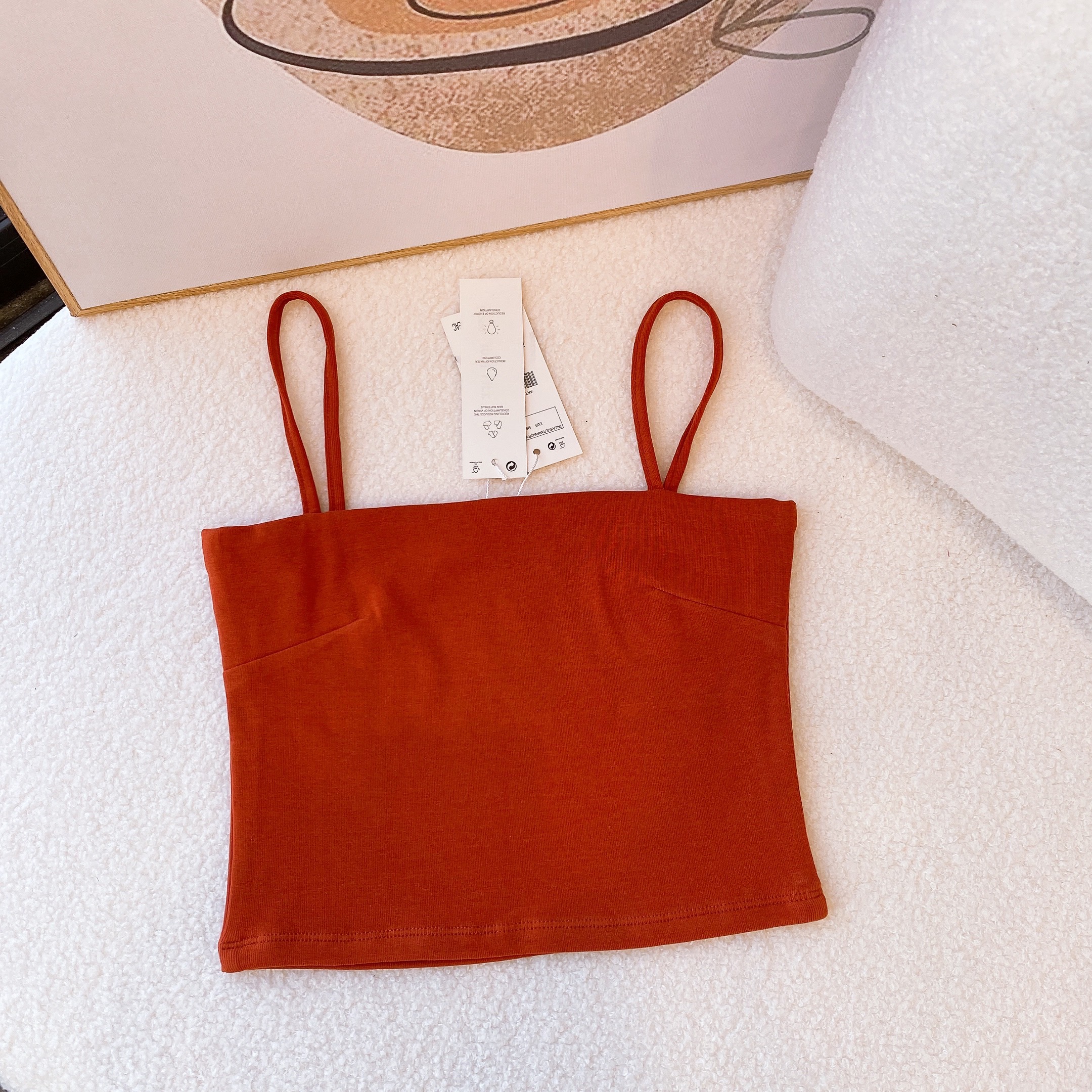 Áo hai dây croptop ELY nữ dáng ôm chiết eo không đệm vải cotton tank top co giãn tốt thoáng mát  freesize ELY223..