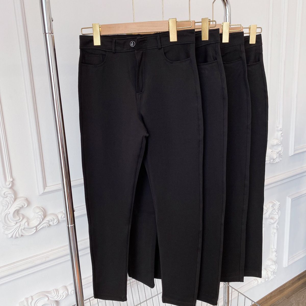 Quần tregging nữ cạp cao  dáng dài ôm bó legging chất vải UMI hàn cao cấp ko bai, không xù, không cắn chỉ chất ELY208