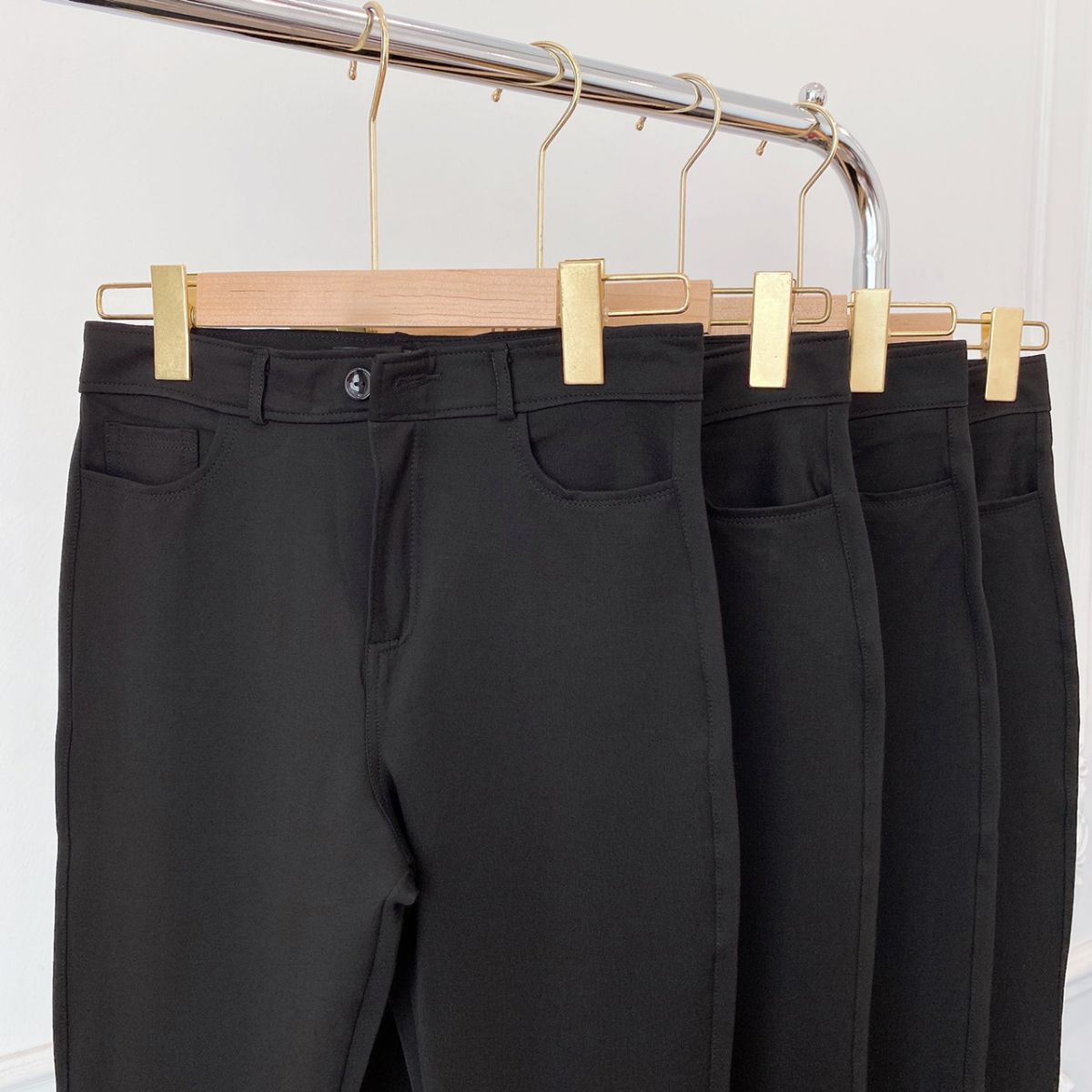 Quần tregging nữ cạp cao  dáng dài ôm bó legging chất vải UMI hàn cao cấp ko bai, không xù, không cắn chỉ chất ELY208