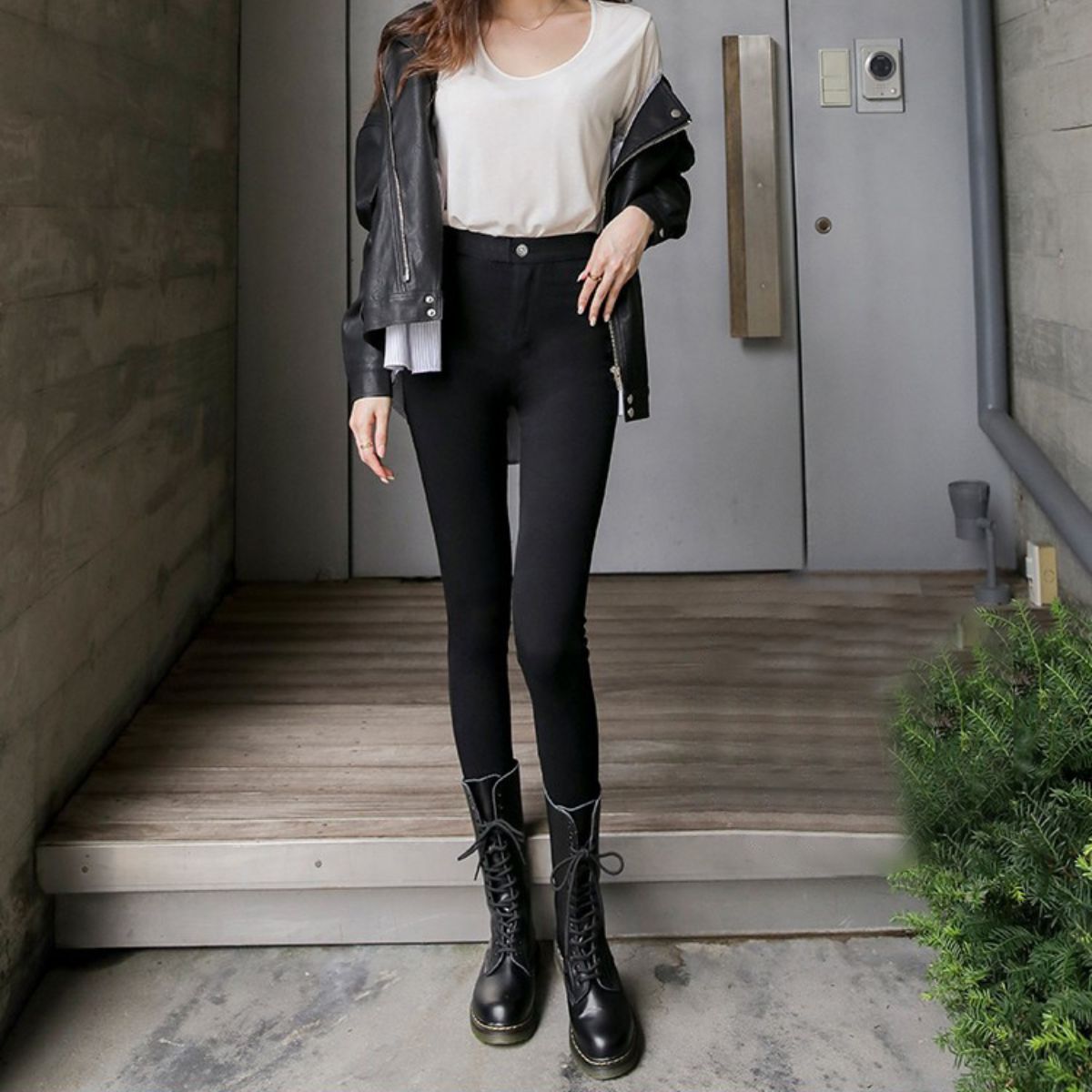 Quần tregging nữ cạp cao  dáng dài ôm bó legging chất vải UMI hàn cao cấp ko bai, không xù, không cắn chỉ chất ELY208