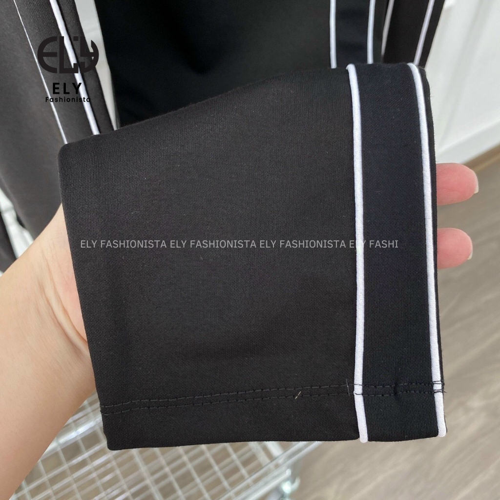 Quần jogger nữ 2 sọc cao cấp, quần thể thao nữ dây rút màu đen chất vải Mỳ Hàn đẹp cạp chun năng động ELY236