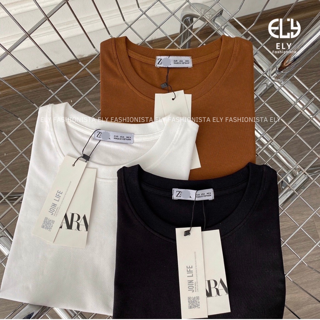 Áo croptop nữ cổ tròn cộc tay vải cotton bozip dày đẹp ôm body cao cấp crotop nữ thun co giãn tốt ELY214A