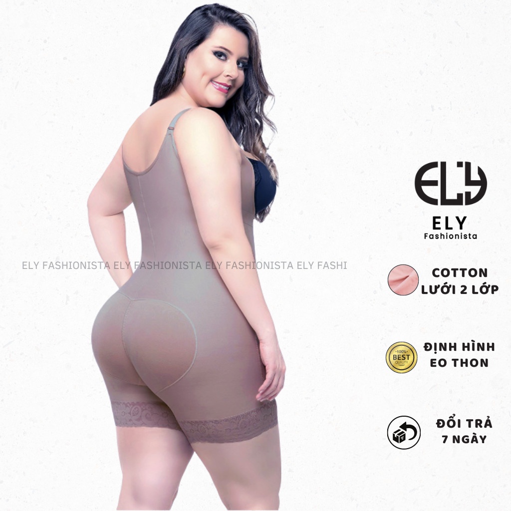 Quần định hình gen bụng toàn thân nâng mông chảy xệ giảm eo latex hàng đẹp ELY300