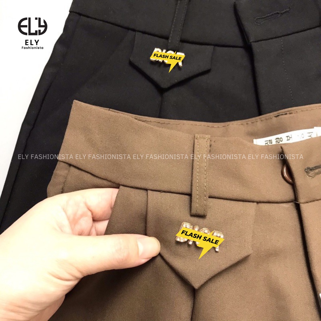 Quần short nữ cạp cao Ely Fashion kiểu đùi rộng ngắn thể thao chất cotton 2 biên mặc hè thoáng mát ELY263