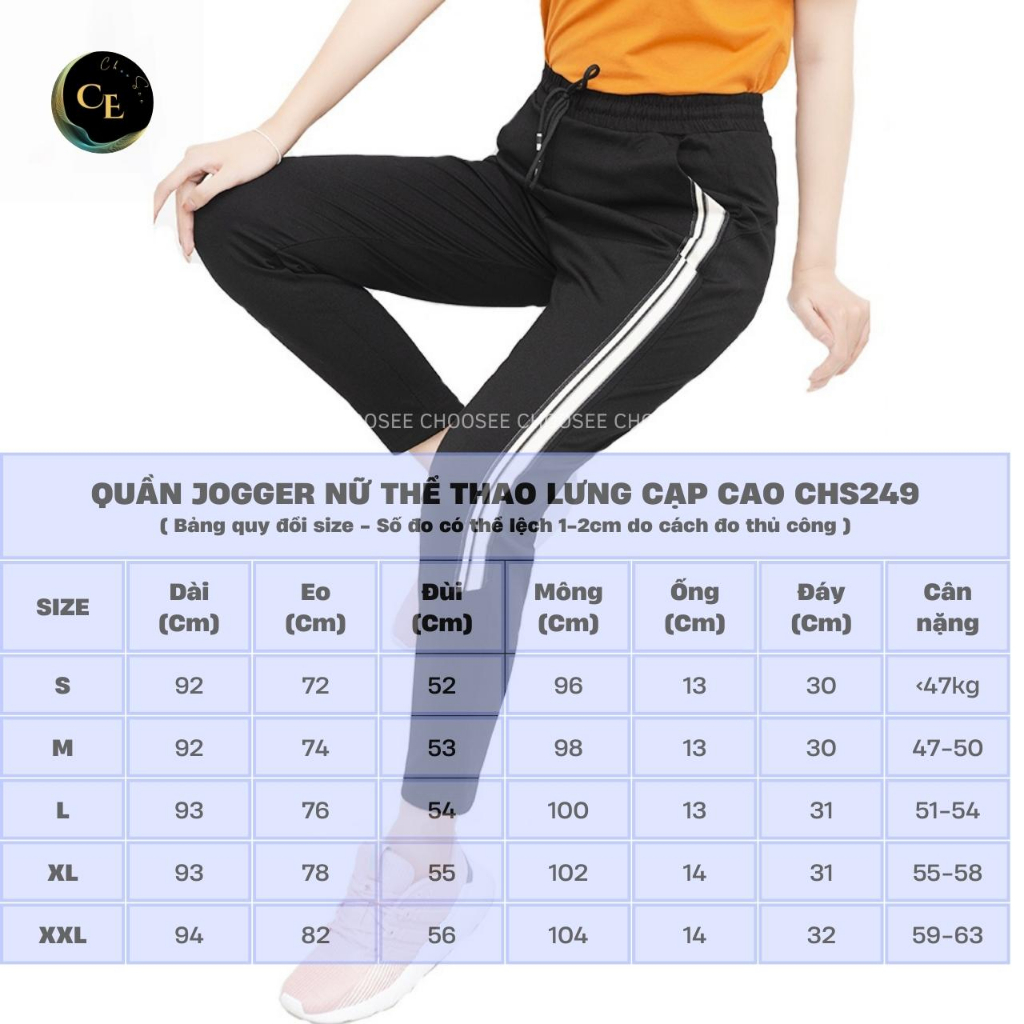 Quần jogger nữ dáng dài thun cạp chun cá tính thể thao tập gym sọc lửng to ELY249
