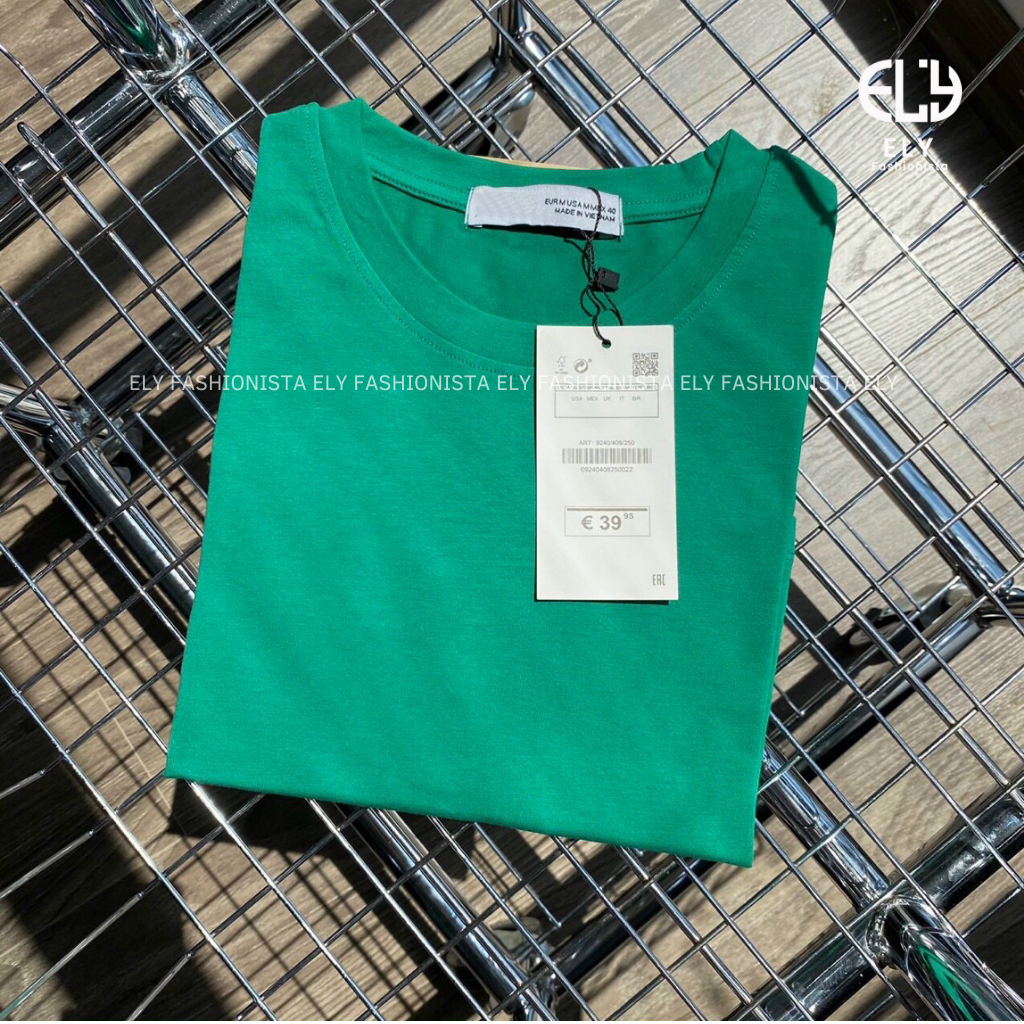 Áo croptop nữ tay ngắn cổ tròn form rộng Ely Fashion kiểu thun suông màu trắng đen hàn quốc trẻ trung ELY214