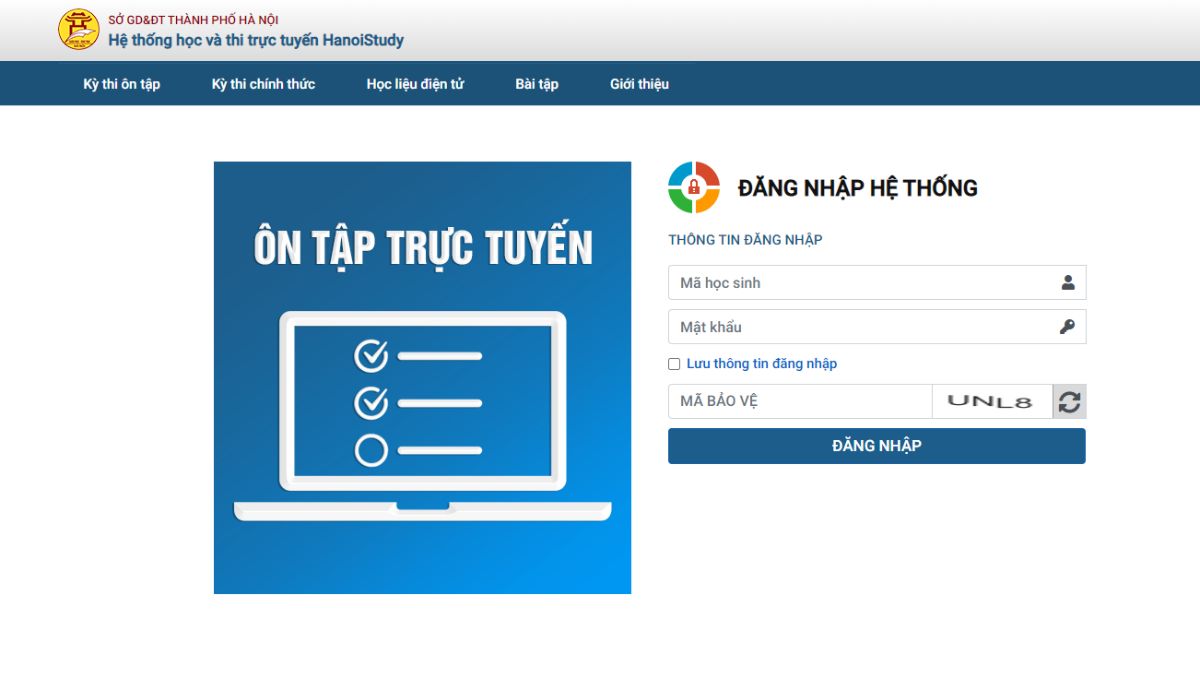 Hệ thống học và ôn thi trực tuyến HanoiStydy