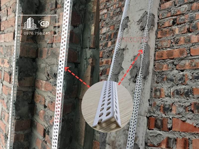 Thi công nẹp trát góc TG10