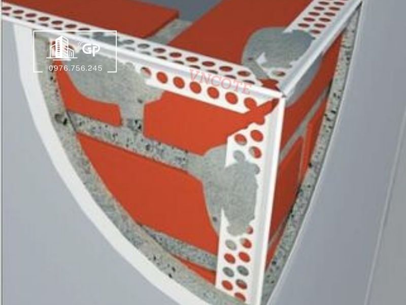 Mô tả ứng dụng nẹp nhựa trát góc TG10V