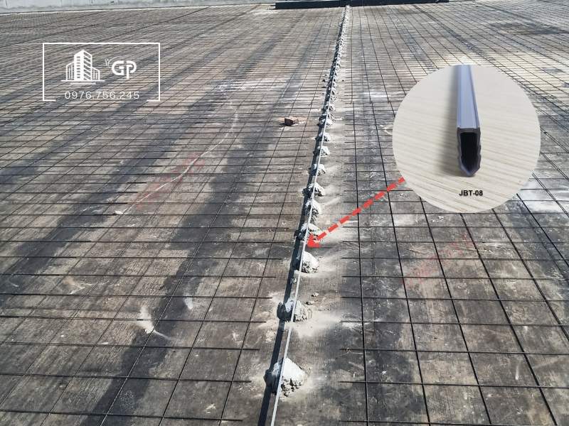 Nẹp khe co giãn sàn bê tông JBT08