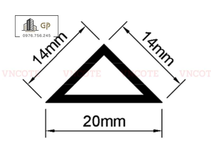 Kích thước nẹp chamfer 20mm
