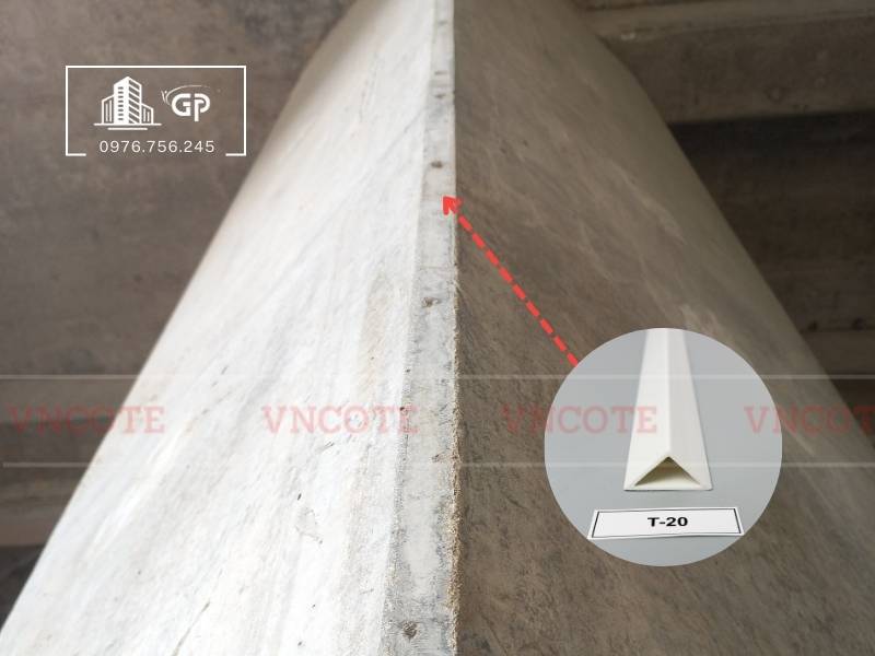 Hình ảnh sau thi công nẹp tam giác T20