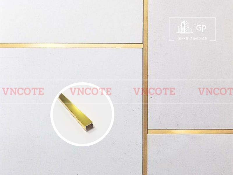 Nẹp nhôm U10 vàng bóng