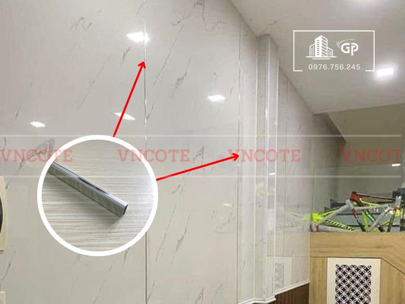 Ảnh thi công nẹp inox