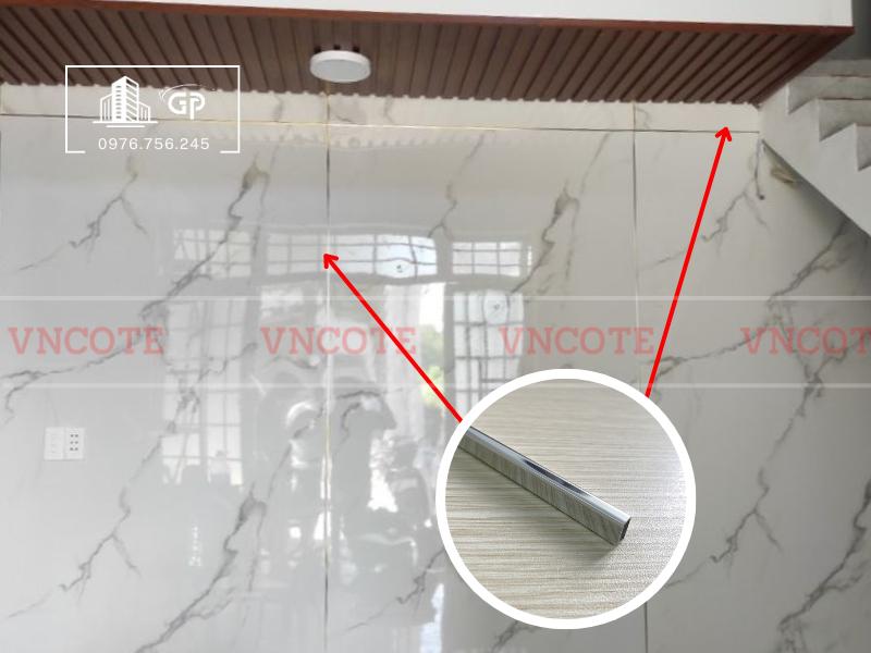 Ảnh thi công nẹp inox