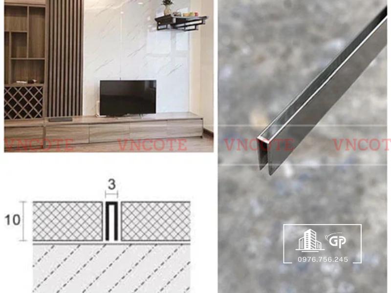 Ảnh thi công nẹp inox