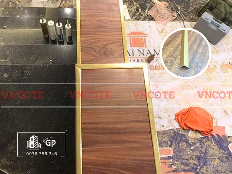 Nẹp nhôm V10 vàng mờ