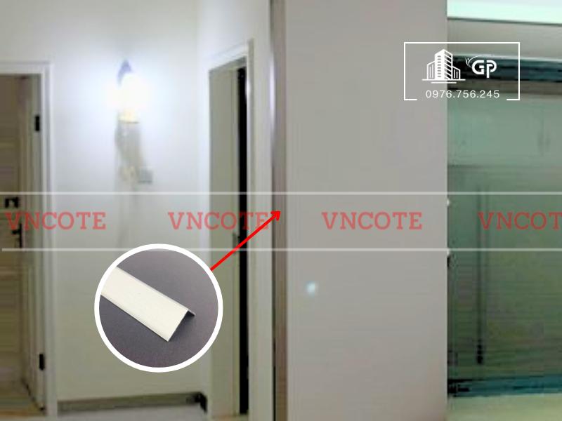 Thanh nhôm chữ V 20x20mm màu trắng bóng