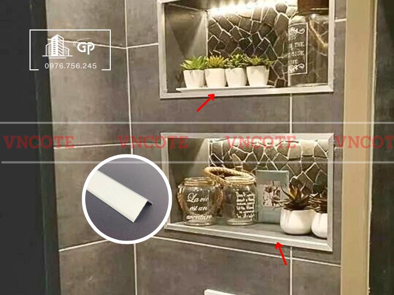 Thanh nhôm chữ V 20x20mm màu trắng bóng