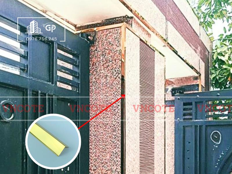 Nẹp nhôm V20 vàng bóng