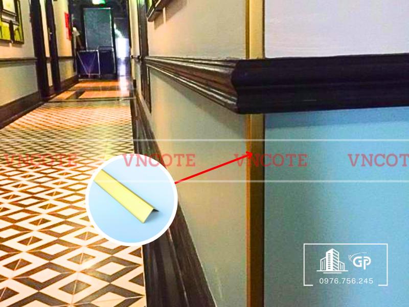 Thanh nhôm V20 vàng mờ