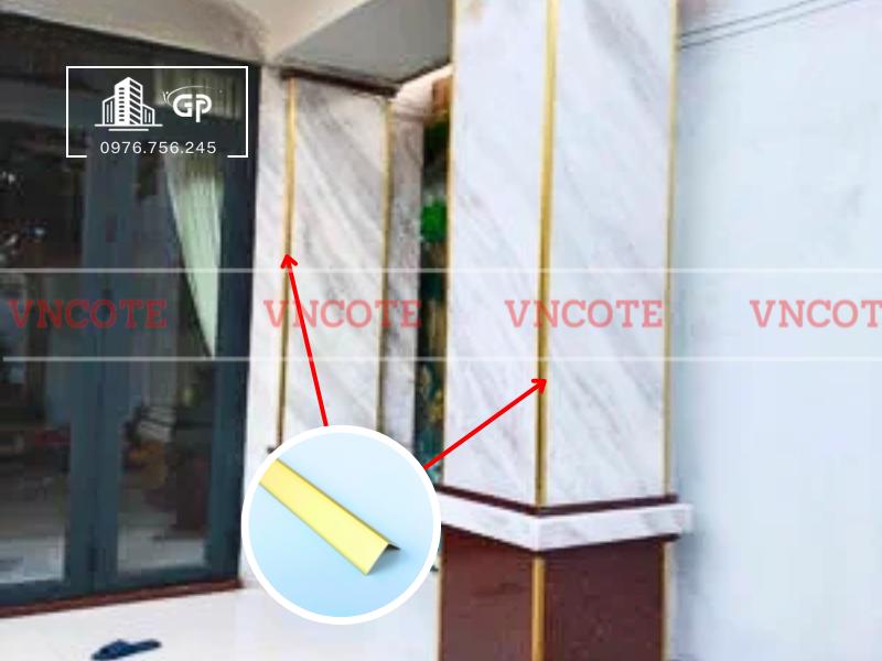 Thanh nhôm V20 vàng mờ