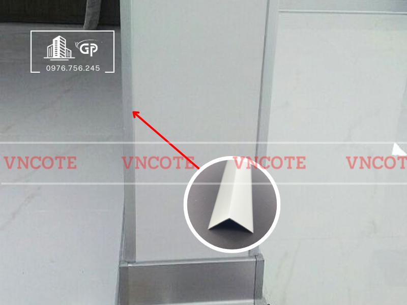 Nẹp nhôm V30 trắng mờ