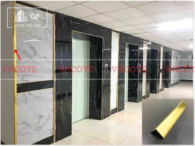 Nẹp nhôm V30 vàng mờ