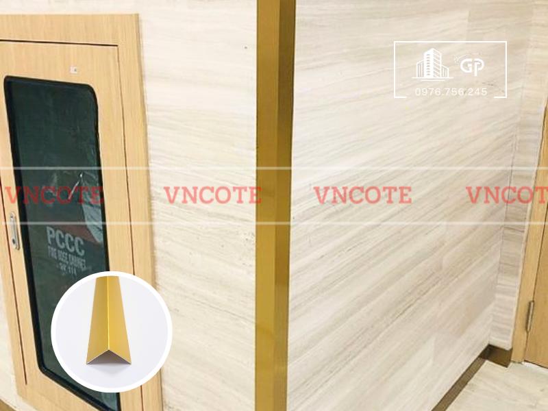 Nẹp nhôm V30 vàng mờ