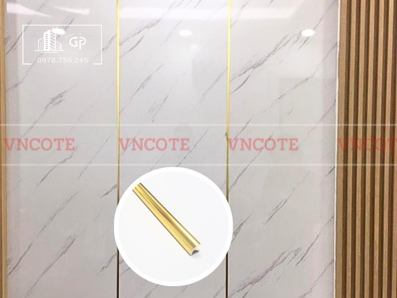 Nẹp nhôm T10 cong vàng bóng