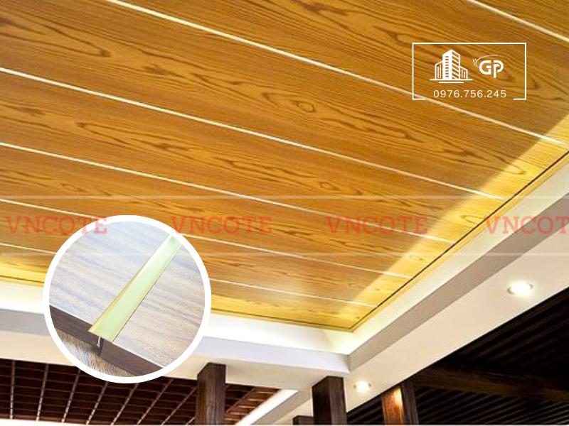 Nẹp nhôm T15 vàng bóng