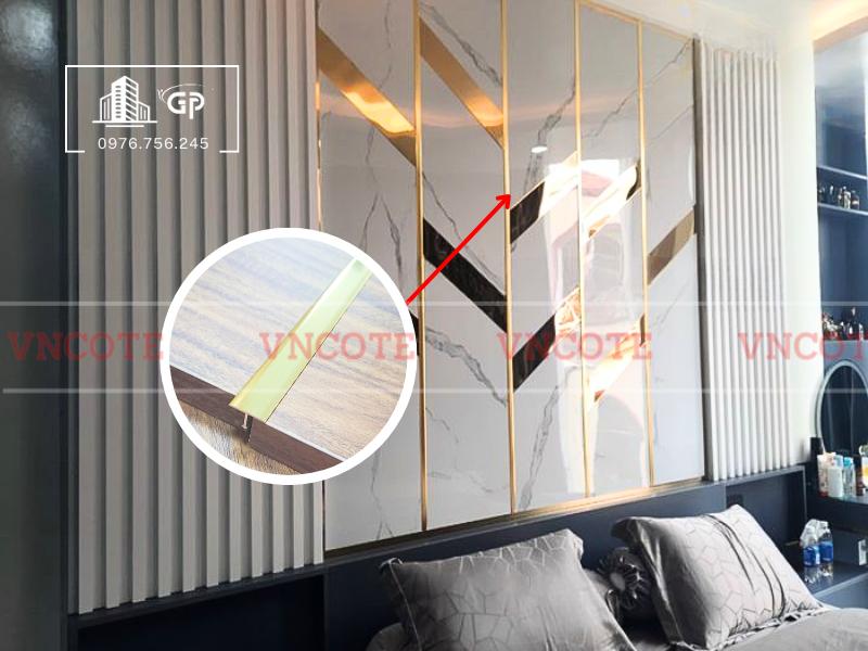 Nẹp nhôm T15 vàng bóng