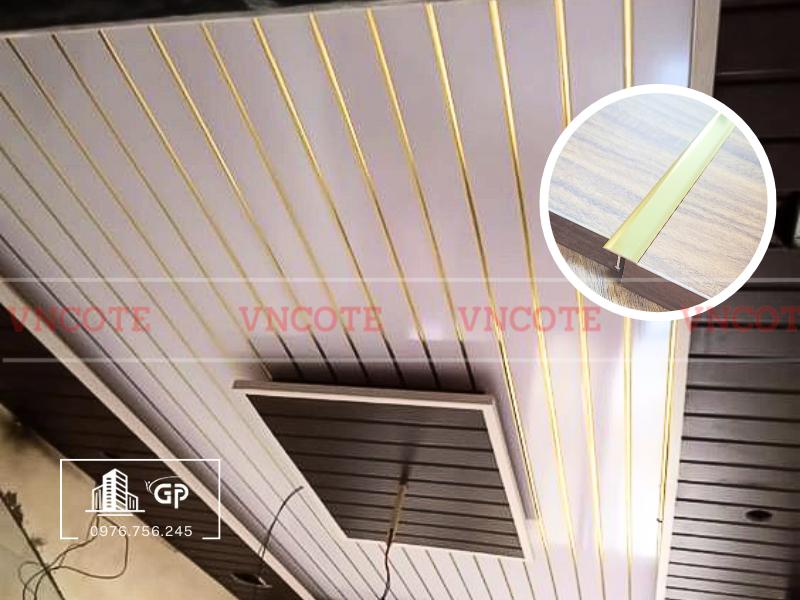 Nẹp nhôm T15 vàng bóng